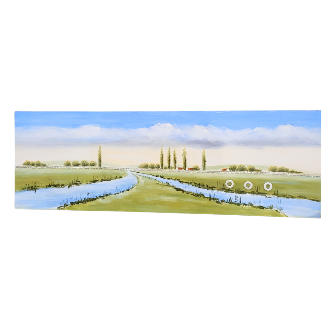 Handpainted Oil on Canvas - Farm Field image 0